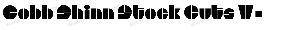 Cobb Shinn Stock Cuts V字体转换